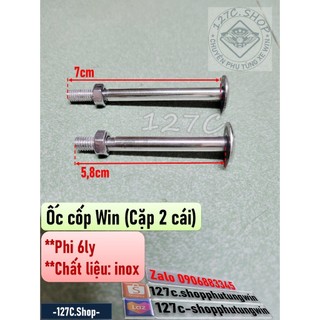 [HCM] Cặp ốc Cốp Win 100 Win 125 inox (Cặp 2 cái)
