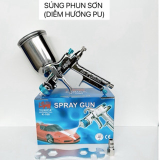 Súng phun Sơn yunica K 100 (CHÍNH HÃNG 💯 )kim 1.3mm,1.1mm,0.8mm.Chuyên Sơn Xe,Sơn Bóng Ðộ Mịn Cao.
