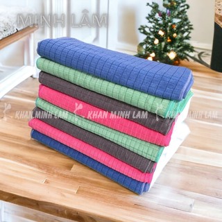 Combo 2 Khăn lau xe cm và (50x55cm 100% Microfiber chuyên dụng lau kính và nội thất, thấm hút tốt không bụi vải.