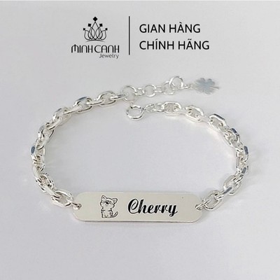 Lắc Bạc Khắc Tên In Con Giáp Cho Bé - Minh Canh Jewelry