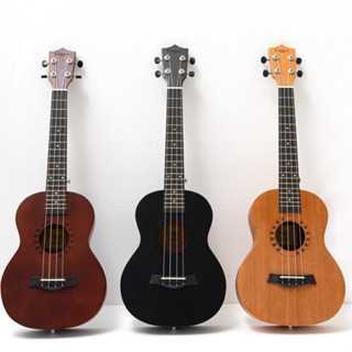ĐÀN UKULELE CONCERT VÀ TENOR GỖ ĐEN SẬM TRƠN - CÓ SẴN