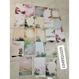 100 tờ giấy viết thư, giấy cổ mẫu mới