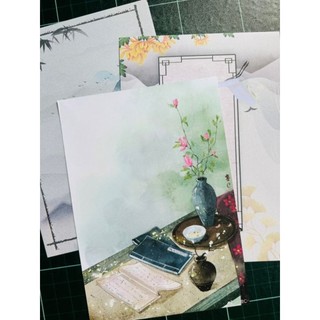 100 tờ giấy viết thư, giấy cổ mẫu mới
