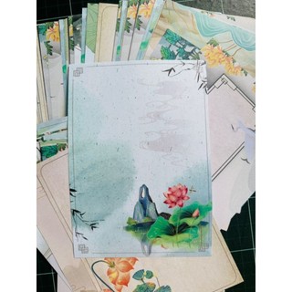 100 tờ giấy viết thư, giấy cổ mẫu mới