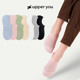 Tất Vớ Lười Nữ Có Đệm Silicon UPPER YOU Dệt Lưới Thoáng Khí Chống Tuột Gót Chân - BSF1001