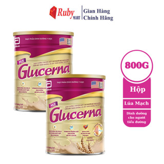 Combo 2 lon Sữa bột dành cho người bị tiểu đường Glucerna Abbott 800g Hương Lúa mạch