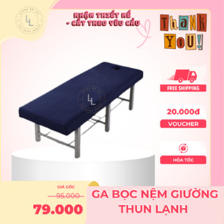 Drap ga bọc nệm giường spa, gội đầu vải thun kate dày dặn, nhiều màu, nhiều kích thước