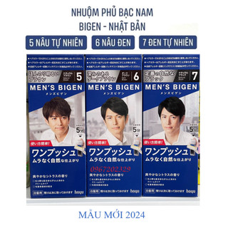 Thuốc nhuộm phủ bạc Hoyo Men's Bigen Nam tone 5 6 7 Nhật Bản - Mẫu mới 2024