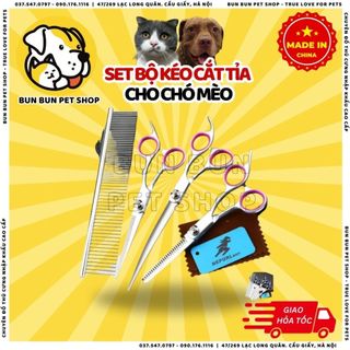 Set bộ kéo cắt tỉa lông chó mèo