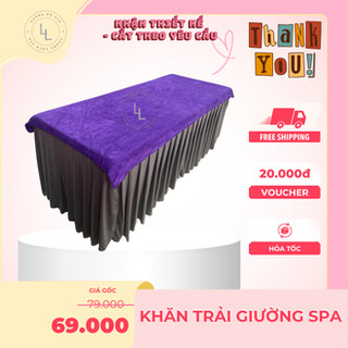 Khăn trải giường spa (KT 80*180 & 90*190cm), Khăn trải giường cỡ lớn chất vải microfiber loại xịn, mềm mịn thấm nước