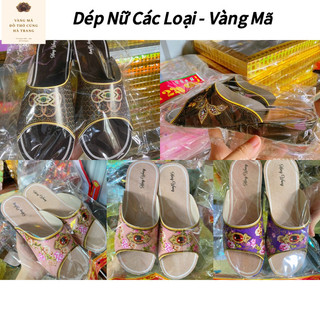 Dép Guốc Nữ Vàng Mã , dép guốc giấy cho nữ