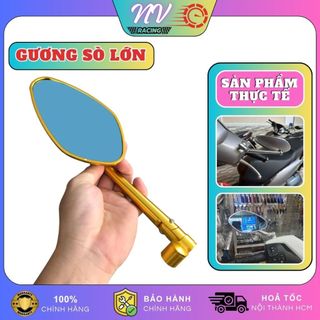 Gương chiếu hậu xe máy Rizoma Sò Lớn, kính chiếu hậu gắn chân kính cho AB, Vario, Wave, Sirius