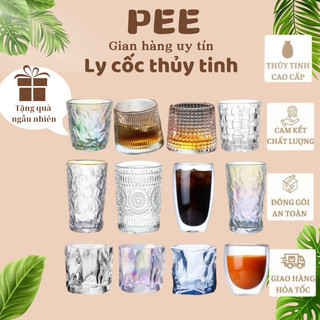 Ly thủy tinh, cốc thủy tinh dày dặn sang trọng nhiều mẫu 200ml , 280ml, 350ml , 450ml - Peehomedecor