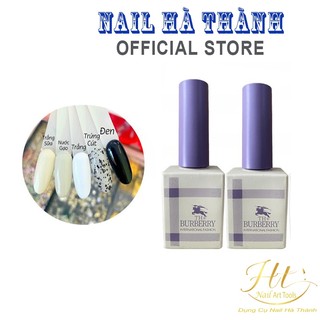 Sơn trang trí móng sơn gel Burberry đen trắng trắng sữa nước gạo