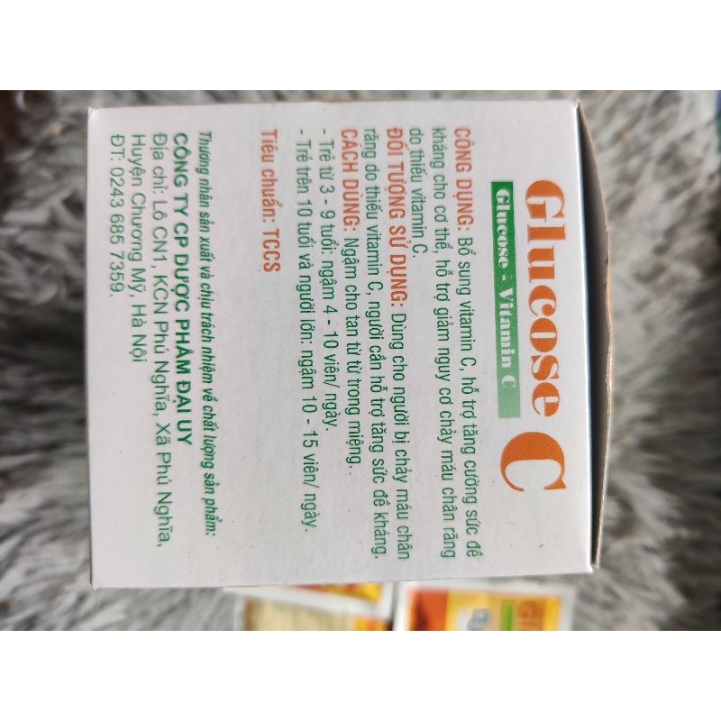 Kẹo ngậm c glucose hỗ trợ bổ sung vitamin c tăng sức đề kháng