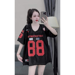 Áo Phông Tay Lỡ In Số 88 Màu Đen - Bảo Ngọc Boutique