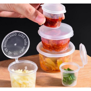 Set 10 hũ nhựa hộp nhựa liền nắp đựng slime hũ sốt hộp sốt phụ kiện charm đựng đồ ăn dặm greenkios