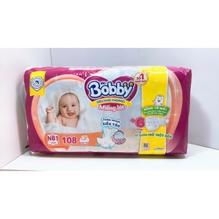 Miếng lót sơ sinh Bobby NB1 108 miếng ( Bé dưới 1 tháng)