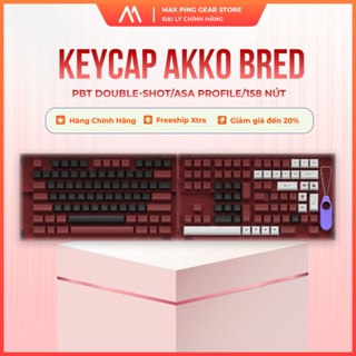 Keycap AKKO – BRED (Keycap Đỏ-Đen / PBT Double-Shot / ASA Profile / 158 nút)