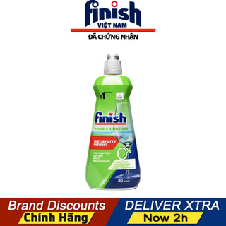 Nước làm bóng Finish Eco 0% 400ml - Nước trợ xả hữu cơ - Finish chính hãng
