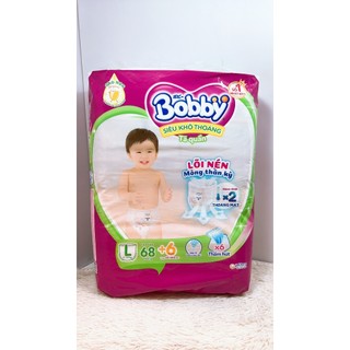 (Tặng 6 miếng)  Tã quần BOBBY Size L 68 Miếng (9-13kg)