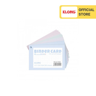 Tệp Binder Card 80 tờ KLONG A7 4 màu 150/76; MS: 910