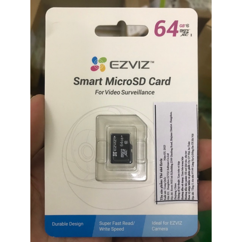 Thẻ nhớ Ezviz chính hãng 64GB, chuyên dùng cho camera | BigBuy360 - bigbuy360.vn
