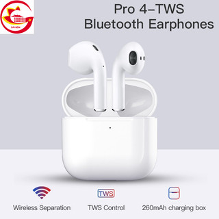 Tai nghe Bluetooth không dây trong tai TWS Pro4 tích hợp điều khiển cảm ứng và micrô hot 2024