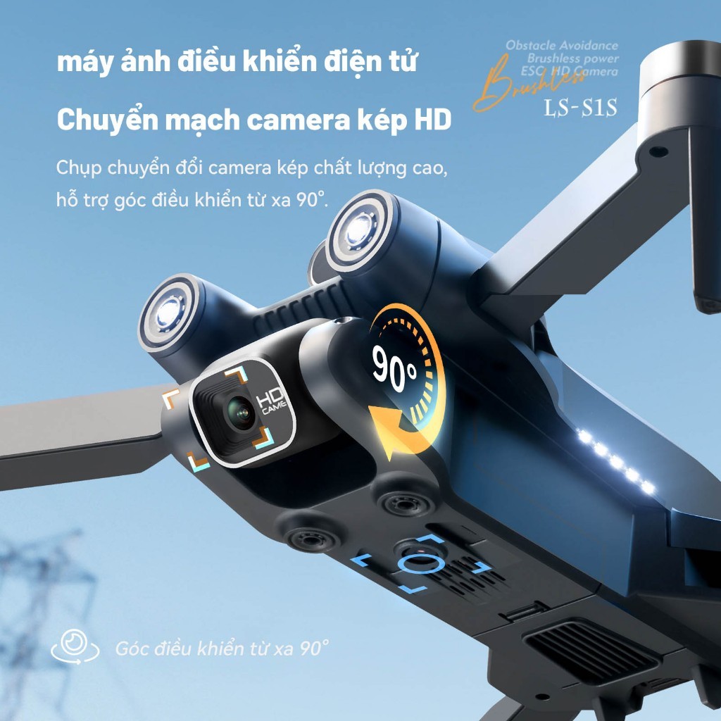 Flycam S1S Drone mini giá rẻ, Tránh Chướng Ngại Vật, Động Cơ Không Chổi Than Bay Ổn Định,Kết nối ứng dụng | BigBuy360 - bigbuy360.vn