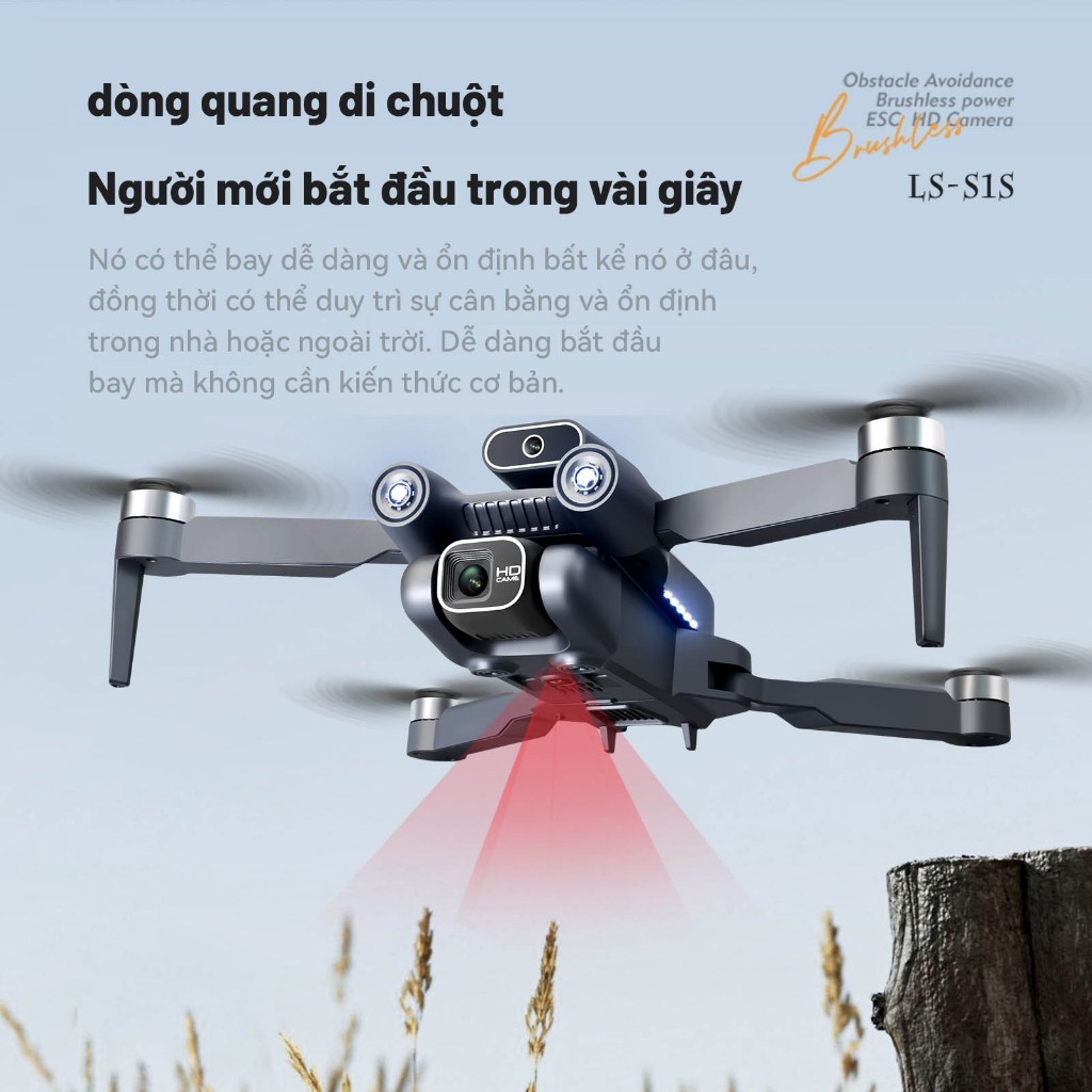 Flycam S1S Drone mini giá rẻ, Tránh Chướng Ngại Vật, Động Cơ Không Chổi Than Bay Ổn Định,Kết nối ứng dụng | BigBuy360 - bigbuy360.vn