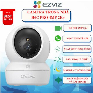 Camera WIFI trong nhà xoay 360 Ezviz C6N, H6C PRO MÀU ĐÊM( C6N NEW), đàm thoại 2 chiều, theo dõi tự động chính hãng