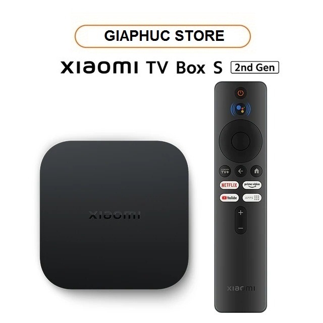 Xiaomi Mibox S Gen 2 Google TV UHD 4K(3840×2160p) 60fps, Bluetooth 5.2, HDR - Bảo Hành Chính Hãng