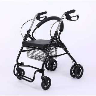 Xe Đẩy Cho Người Già, Xe Tập Đi Có Ghế Ngồi Hỗ Trợ Đi Lại Có Phanh Tay An Toàn Giỏ Đựng Đồ Đi Chợ