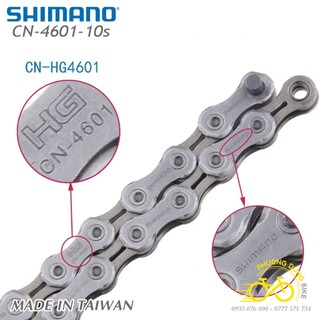 Xích sên bán rỗng xe đạp SHIMANO TIAGRA CN 4601 10 Speed - Hàng chính Hãng
