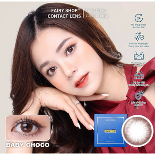 Kính Áp Tròng Cao Cấp Baby Choco 3Da choco 14.0mm - FAIRY SHOP CONTACT LENS Silicone Hydrogel Lens cho mắt Thở OLENS