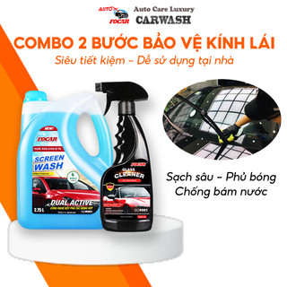 Combo 2 bước bảo vệ và làm sạch kính lái ô tô Focar tại nhà cao cấp làm sạch chuyên sâu không gây trầy xước