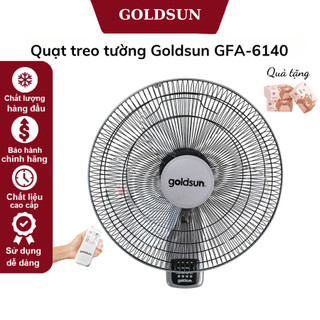 Quạt treo tường goldsun gfa-6140, hẹn giờ, điều khiển từ xa, bảo hành 12 tháng