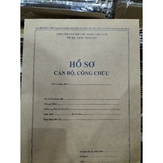  10 túi hồ sơ cán bộ công chức mẫu B05 2007 giấy dày đẹp 