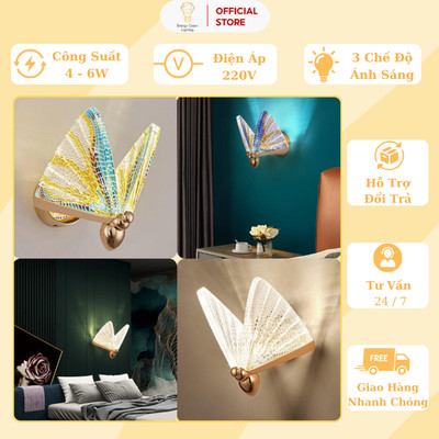 Đèn LED Gắn Tường Energy Green Lighting Cánh B ướm (DT-283 - 284)- Trang Trí Phòng Khách / Phòng Ngủ