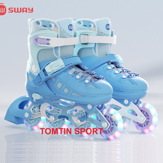 Giày patin trẻ em có đèn chính hãng SWAY T1 cao cấp, bánh cao su trượt mượt tặng kèm bảo hộ chân tay [TOMTIN SPORT]