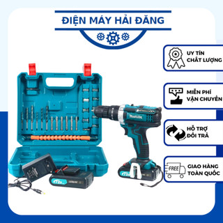  Máy Khoan Cầm Tay Dùng Pin Makita 72v Máy Khoan Pin 3 Chức Năng Khoan Tường Bắt Vít Khoan Sắt Tặng Phụ Kiện 24 Chi Tiết 