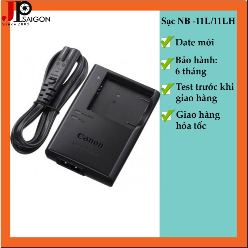 Sạc máy ảnh CB-2LDC thay thế cho Canon NB-11L/11LH, Sạc dây