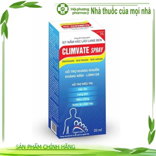Xịt Nấm Hắc lào lang ben CLIMVATE hỗ trợ kháng khuẩn, nấm móng, nước ăn chân tay 20ml