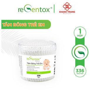 Tăm Bông Trẻ Em Regentox - Hộp Nhựa An Toàn Cho Trẻ Sơ Sinh Và Trẻ Nhỏ (336 Que/Hộp)
