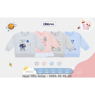 Áo cổ tròn dài tay Dokma size 2Y-6Y