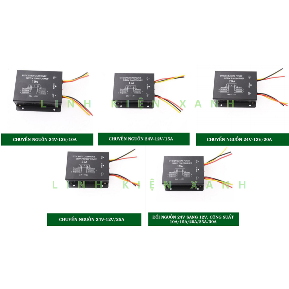 Bộ Đổi Nguồn 24V Xuống 12V Cho Xe Tải