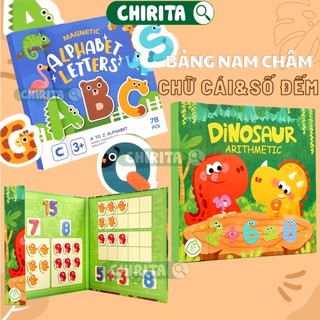 Đồ chơi trí tuệ sách nam châm chữ cái cho bé - bảng chữ cái nam châm số đếm học phép tính đơn giản chirita