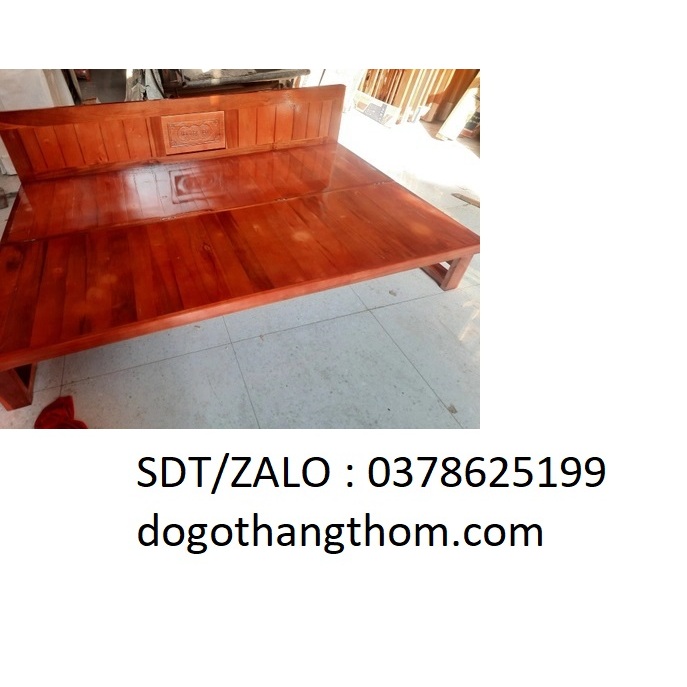 giường ghế gấp gỗ xoan đào 1m2