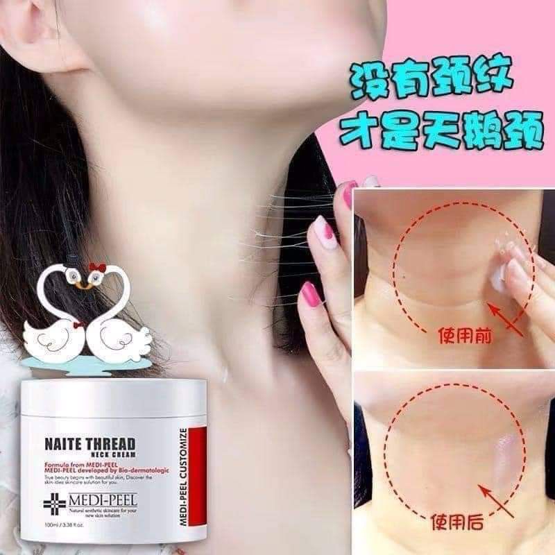 Kem Dưỡng Cổ MEDIPEEL NAITE THREAD NECK Cream Hàn Quốc 100ml,kem xoá nhăn vùng cổ chống lão hoá
