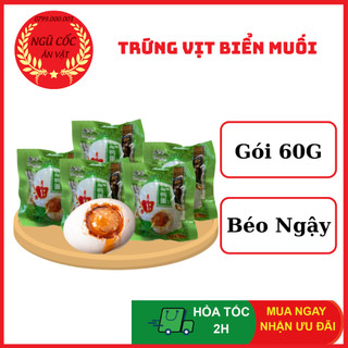 Trứng Muối Vịt Biển Béo Ngậy Thơm Ngon - Trứng Vịt Biển Muối Trung Hoa Béo - Gói 60G - ngucoc_anvat